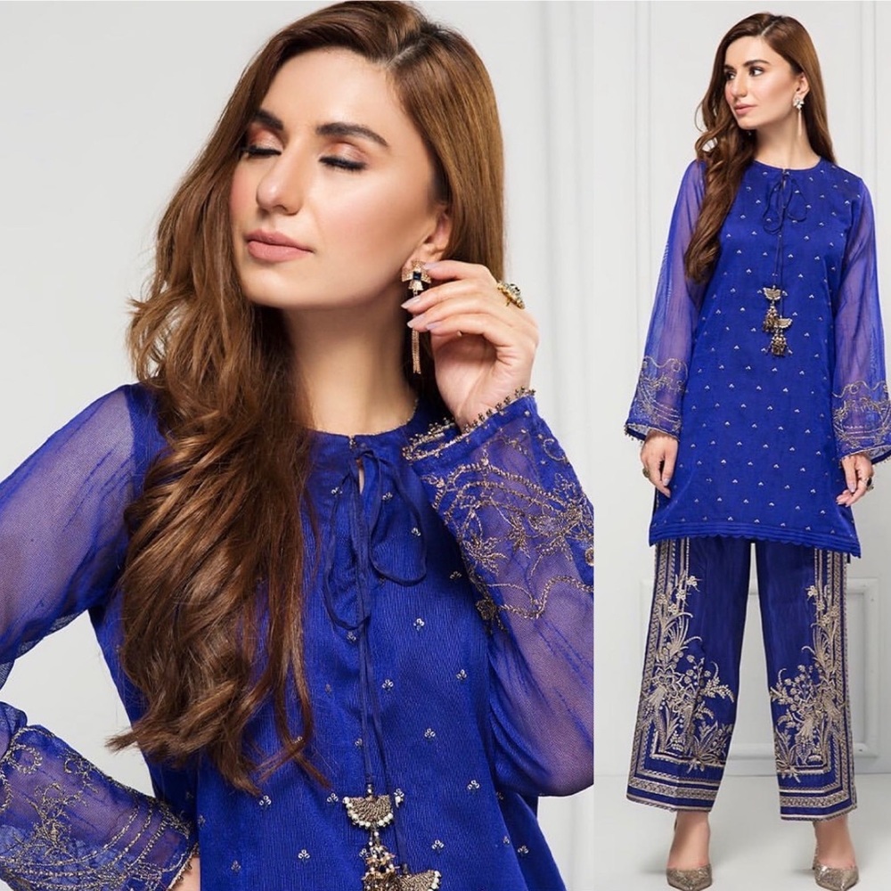 Cobalt stone! 2pcs ready to wear outfit !